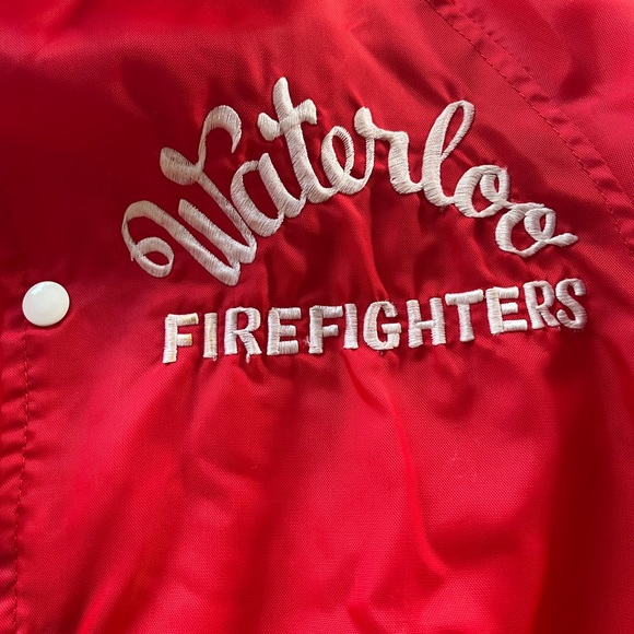 Vintage Waterloo Firefighters Bomber Jacket - Picture 3 of 8